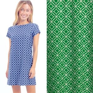 Jude Connally Green Ella Jude Cloth Mini Dress Size Small Geometric Office. 13